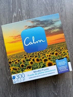 Sunflower Fields 300-Piece Mindful Puzzle - Yellow